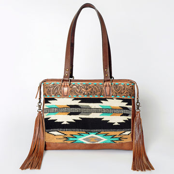 American Darling Tote Hand Tooled Saddle Blanket Genuine Leather Western Women Bag Handbag Purse | Travel Bags College Casual